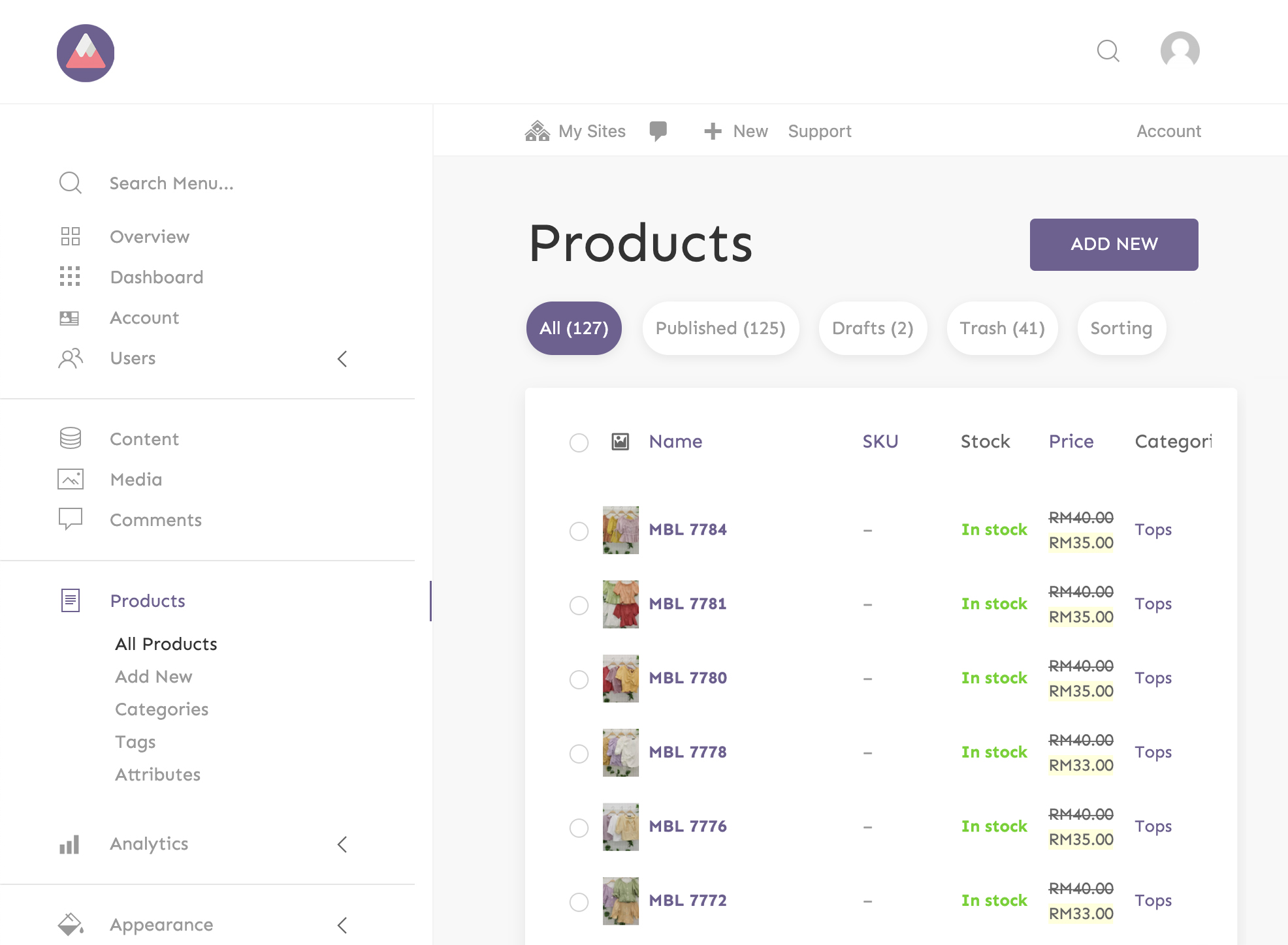 Productcreen